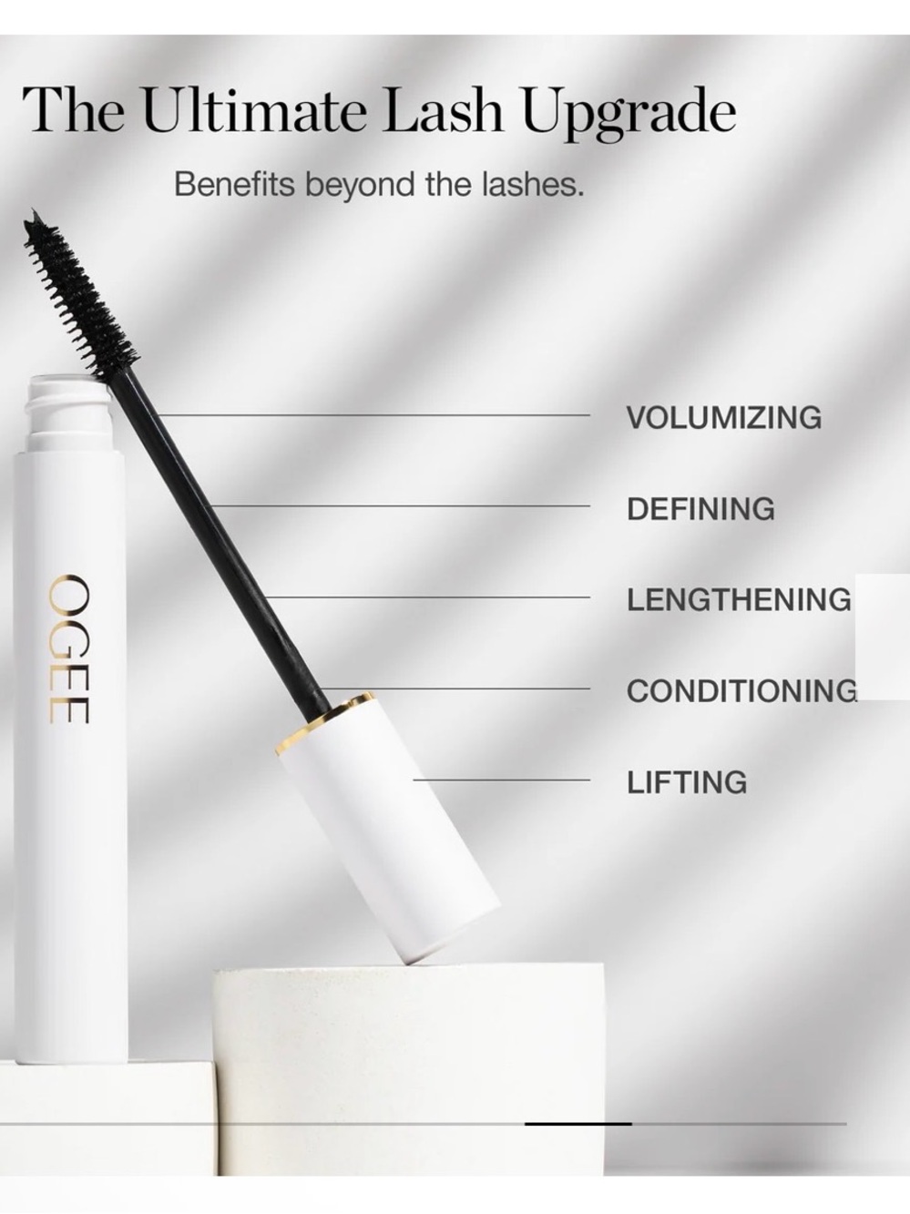 NIB OGEE Beyond Clean Volumizing Mascara - LASH-ENHANCING LENGTHENING FORMULA
